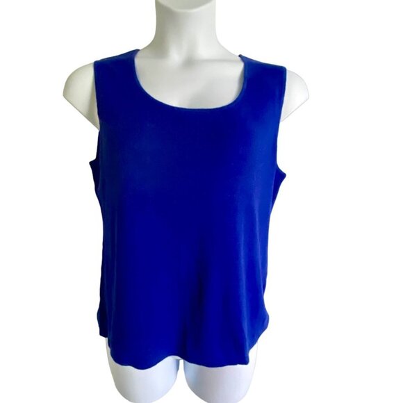 Chico's Seanna Tank Linen Blend Blue Chico's Size 3 - US Size XL NEW NWT - Picture 2 of 9